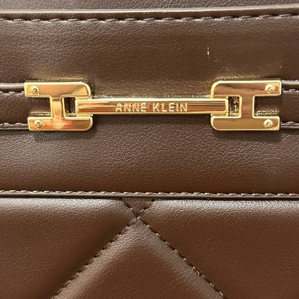Anne Klein quilted tote bag with card case